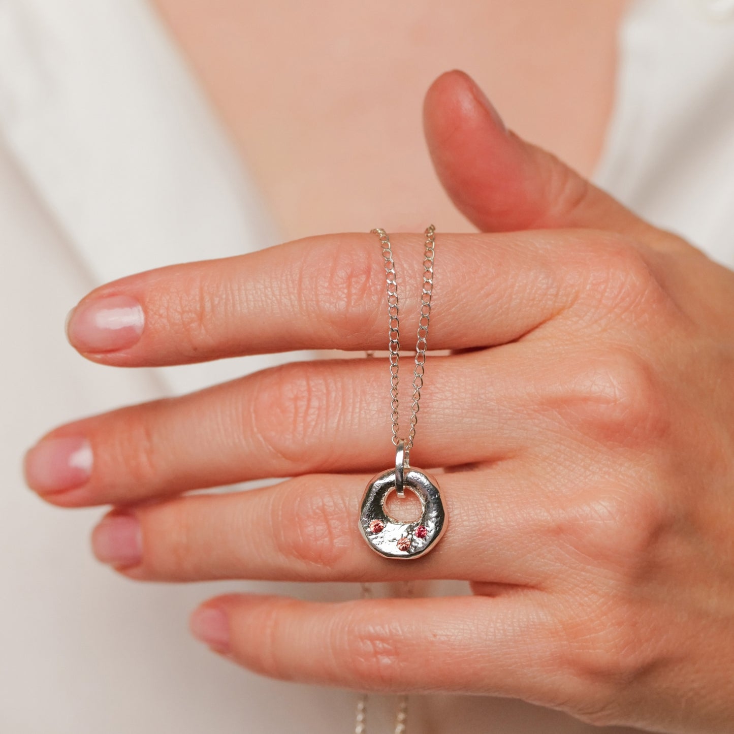 Sapphire Donut Necklace