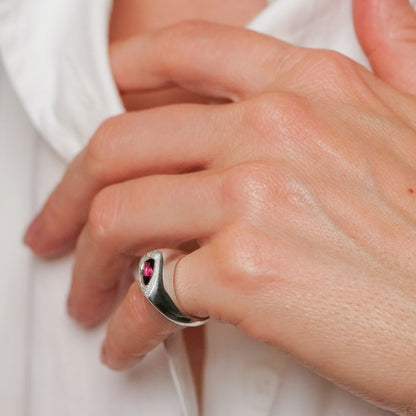 Pear Garnet Candy Ring