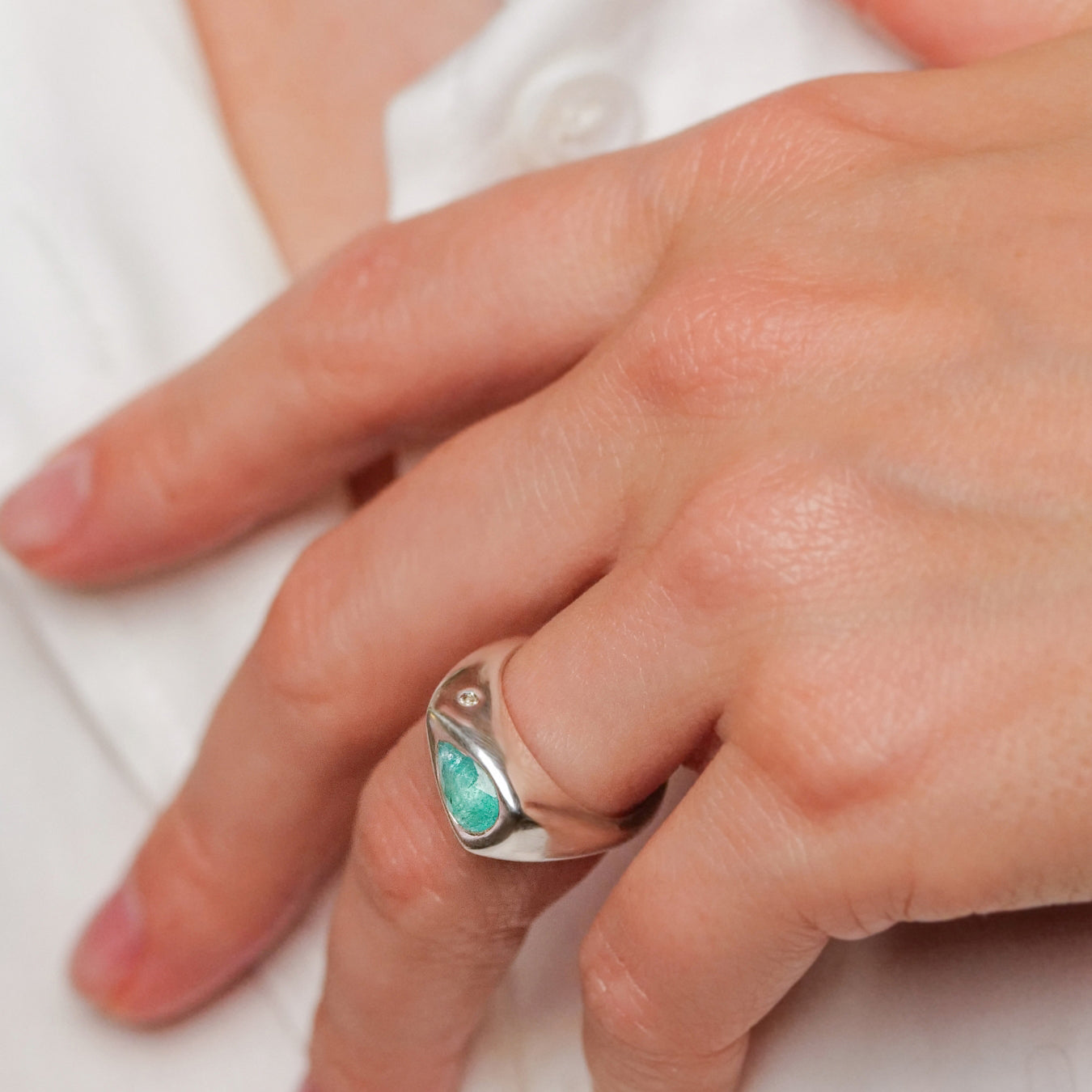 Pear Paraiba Candy Ring