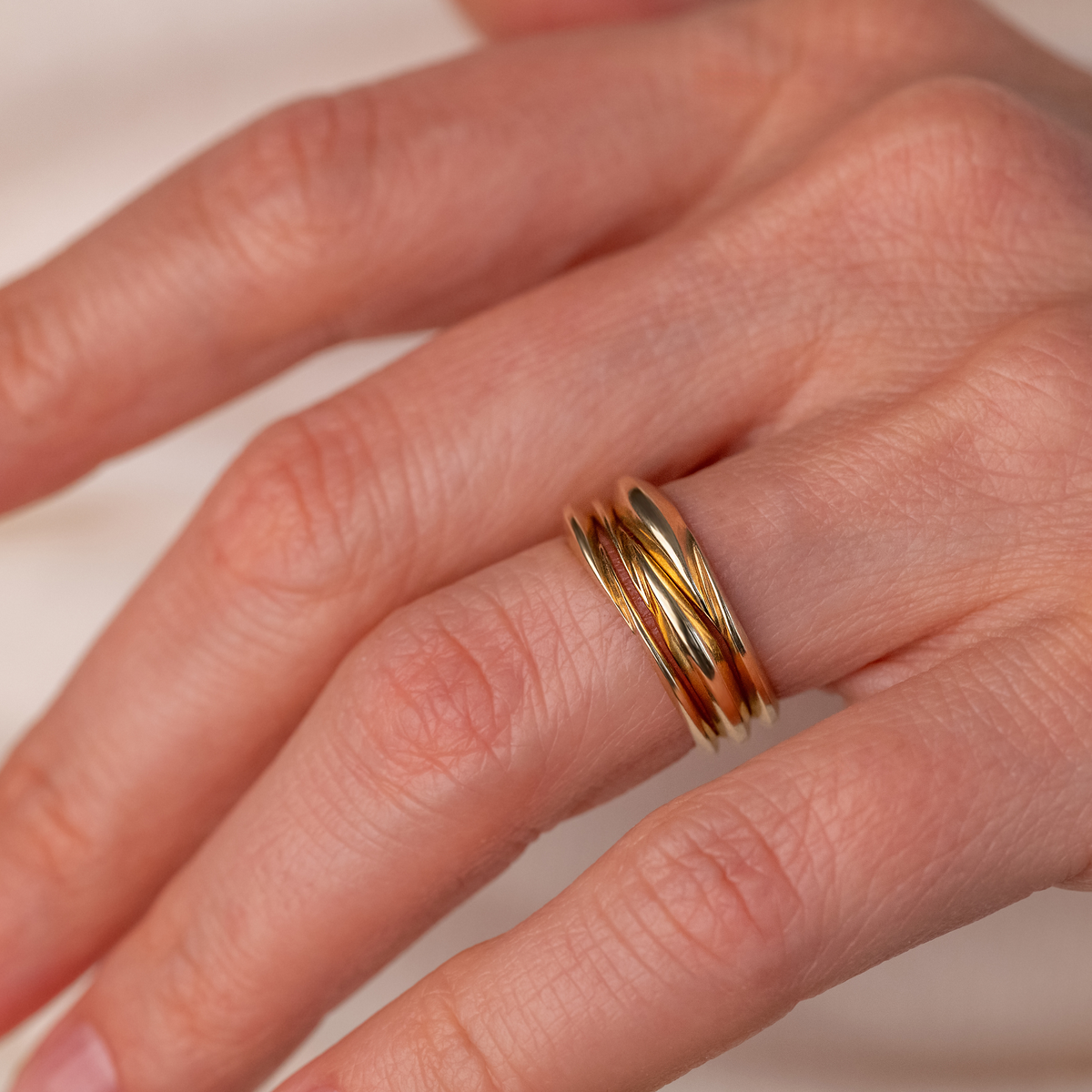In Time Set in 18k Gold