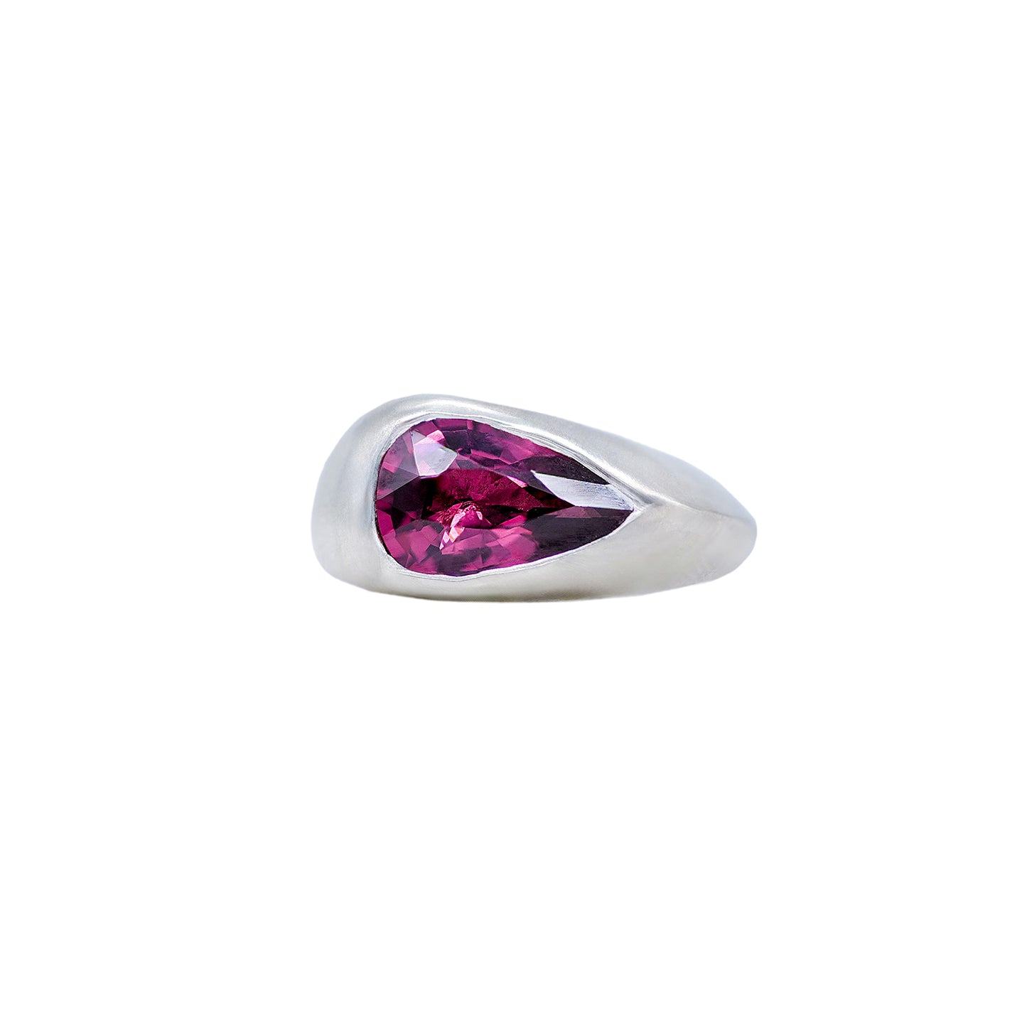 Pear Rhodolite Candy Pinky Ring